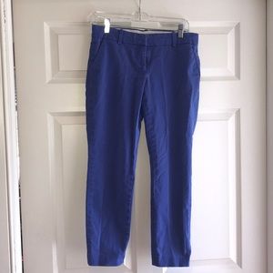 J Crew Café Capri Size 2 Periwinkle Blue